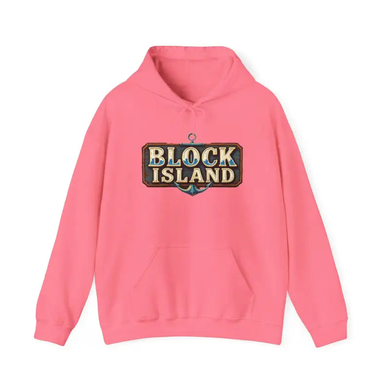 Block Island Unisex Heavy Blend Graphic Hoodie for Comfort - Ocean State Styles