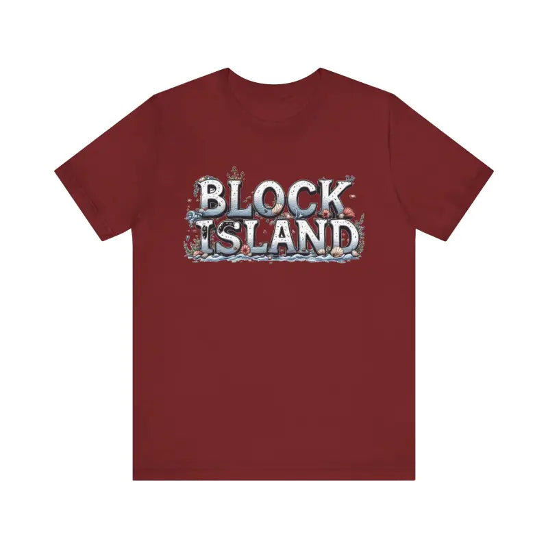 Block Island Unisex Jersey Tee Coastal Vibes Comfort - Ocean State Styles