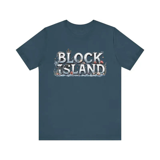 Block Island Unisex Jersey Tee Coastal Vibes Comfort - Ocean State Styles