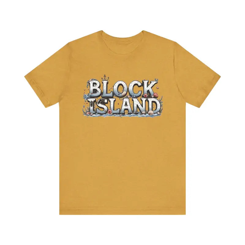 Block Island Unisex Jersey Tee Coastal Vibes Comfort - Ocean State Styles