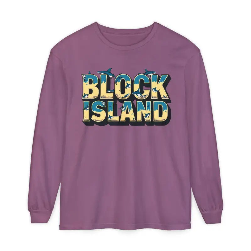 Block Island Unisex Long Sleeve Tee for Casual Comfort - Ocean State Styles