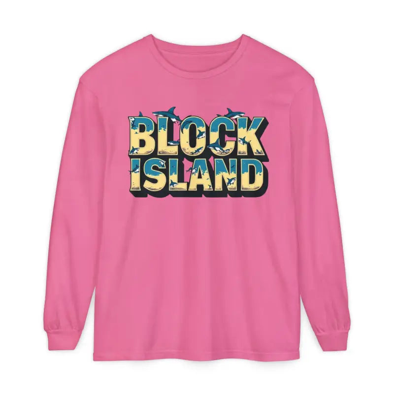Block Island Unisex Long Sleeve Tee for Casual Comfort - Ocean State Styles