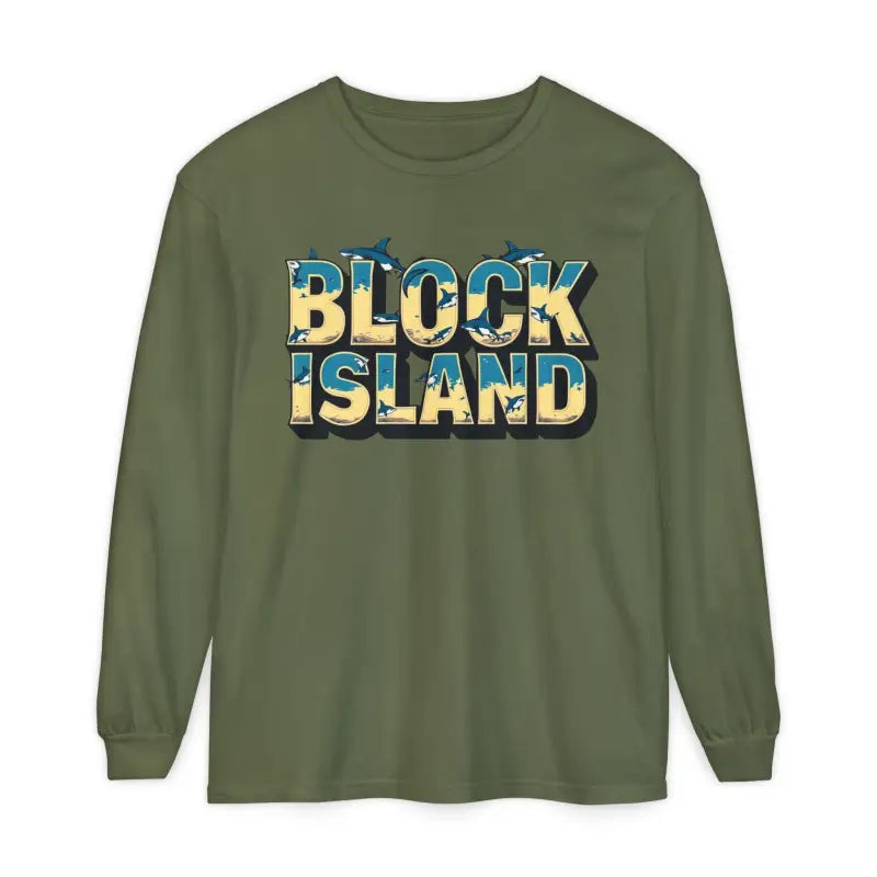 Block Island Unisex Long Sleeve Tee for Casual Comfort - Ocean State Styles