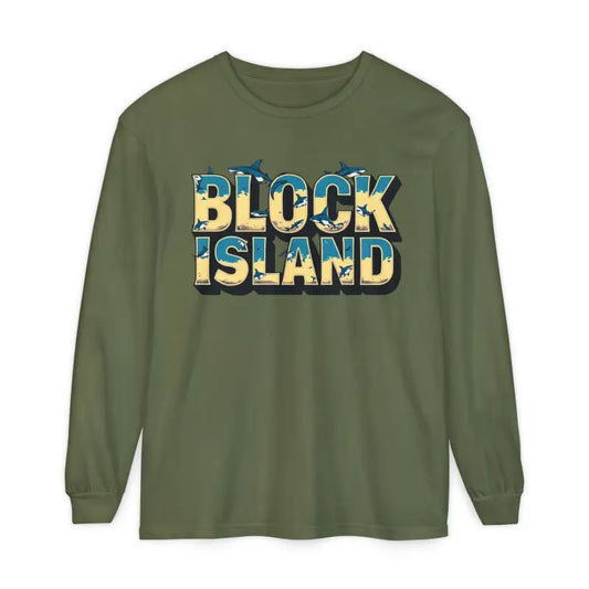 Block Island Unisex Long Sleeve Tee for Casual Comfort - Ocean State Styles