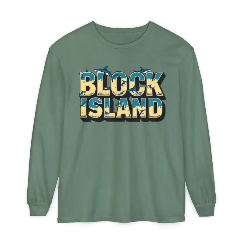 Block Island Unisex Long Sleeve Tee for Casual Comfort - Ocean State Styles