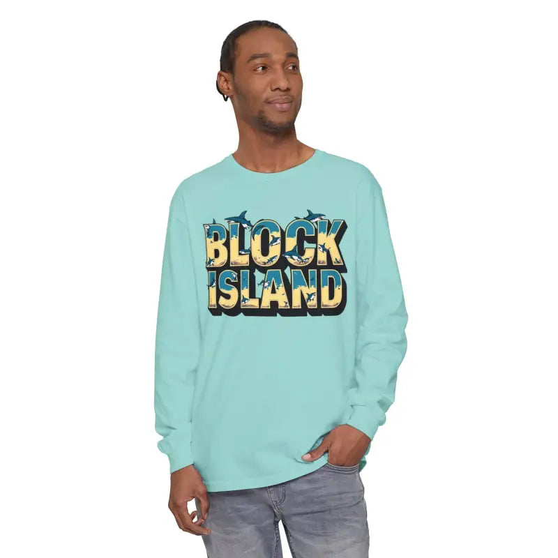 Block Island Unisex Long Sleeve Tee for Casual Comfort - Ocean State Styles
