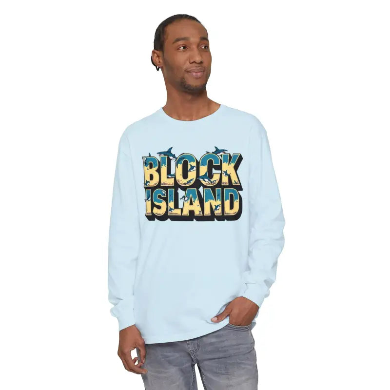 Block Island Unisex Long Sleeve Tee for Casual Comfort - Ocean State Styles