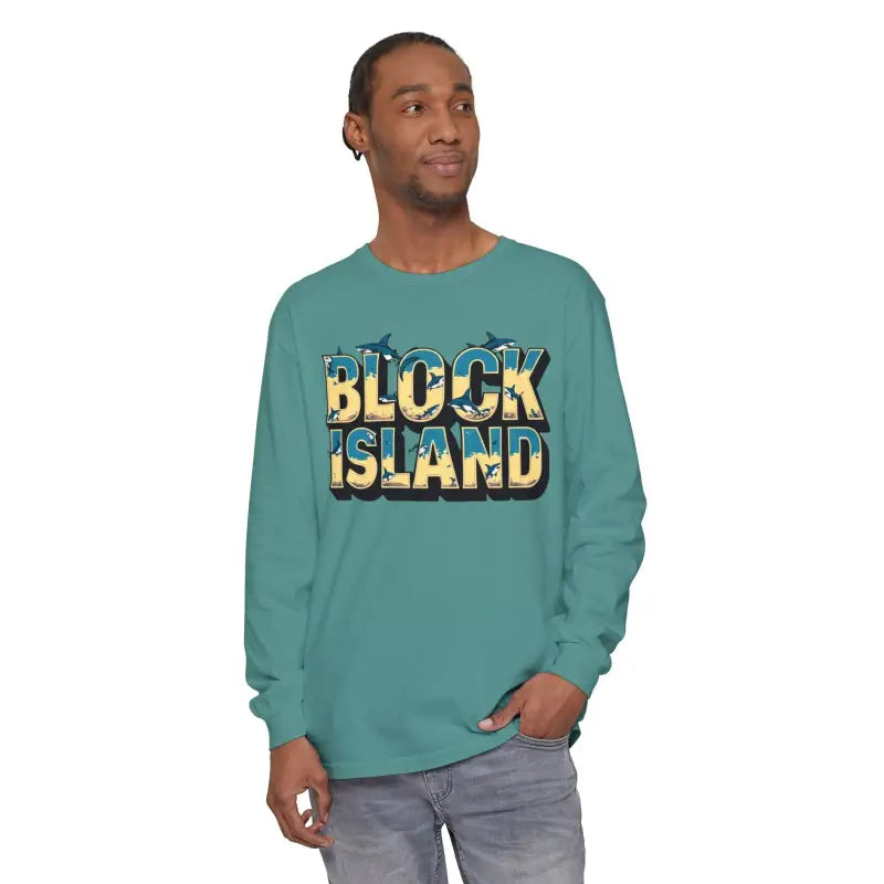 Block Island Unisex Long Sleeve Tee for Casual Comfort - Ocean State Styles