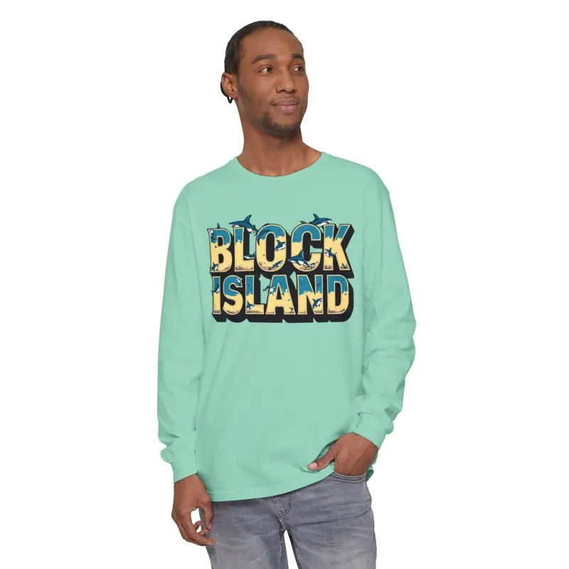 Block Island Unisex Long Sleeve Tee for Casual Comfort - Ocean State Styles