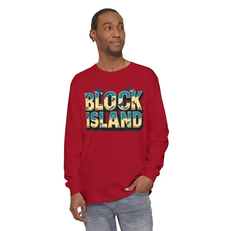 Block Island Unisex Long Sleeve Tee for Casual Comfort - Ocean State Styles