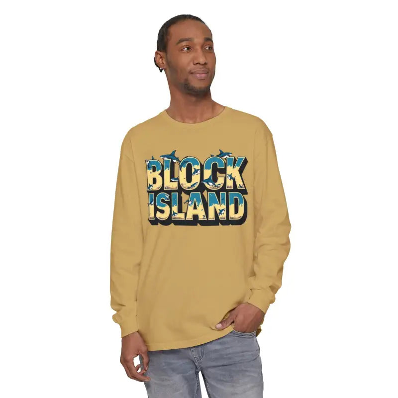 Block Island Unisex Long Sleeve Tee for Casual Comfort - Ocean State Styles