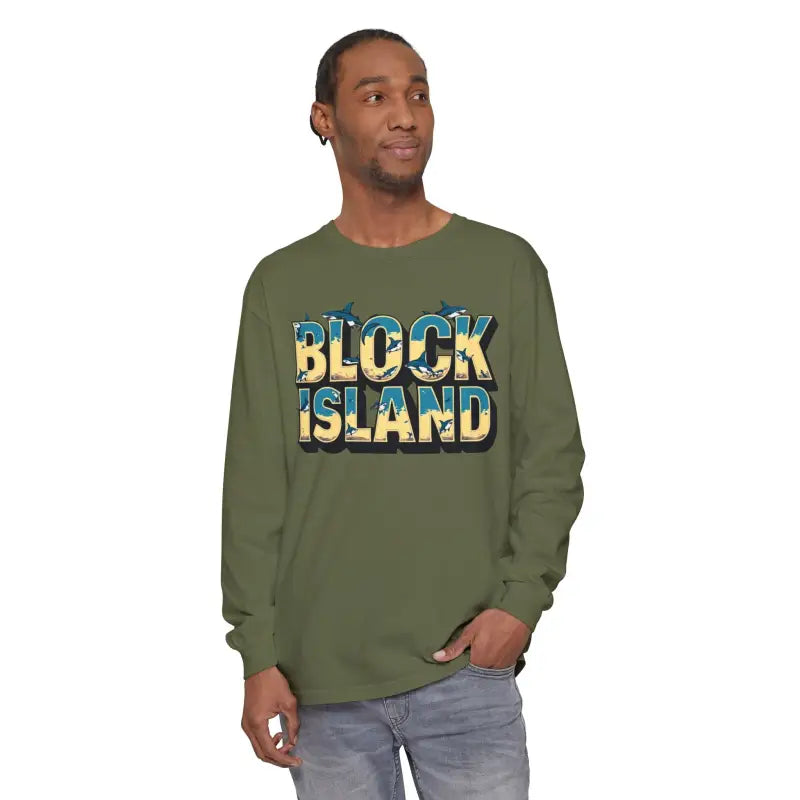 Block Island Unisex Long Sleeve Tee for Casual Comfort - Ocean State Styles