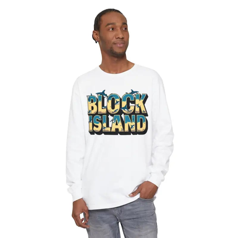Block Island Unisex Long Sleeve Tee for Casual Comfort - Ocean State Styles