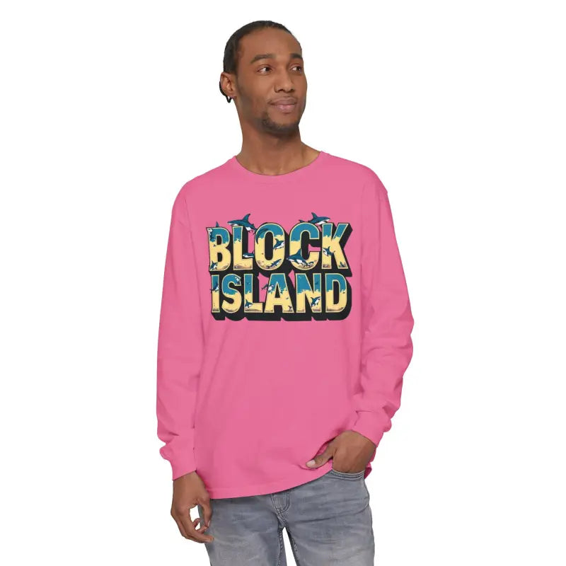 Block Island Unisex Long Sleeve Tee for Casual Comfort - Ocean State Styles