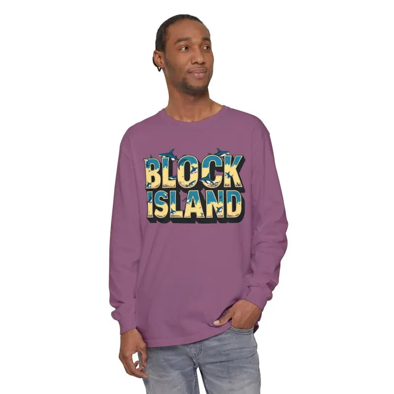 Block Island Unisex Long Sleeve Tee for Casual Comfort - Ocean State Styles