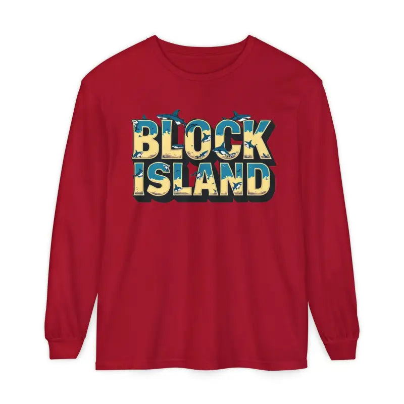 Block Island Unisex Long Sleeve Tee for Casual Comfort - Ocean State Styles