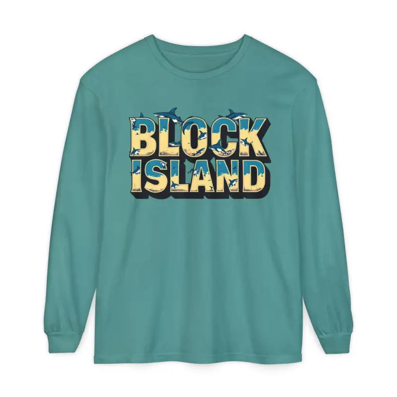 Block Island Unisex Long Sleeve Tee for Casual Comfort - Ocean State Styles