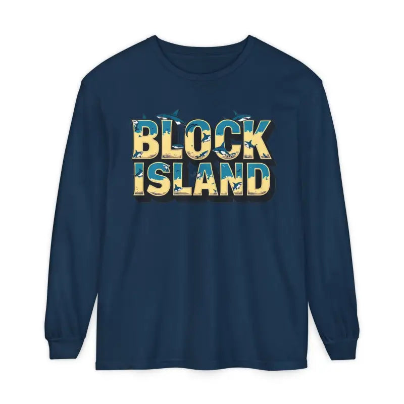 Block Island Unisex Long Sleeve Tee for Casual Comfort - Ocean State Styles