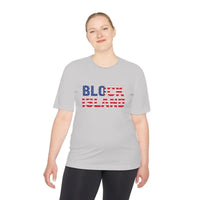 Block Island USA Flag Unisex Moisture Wicking T Shirt - Ocean State Styles