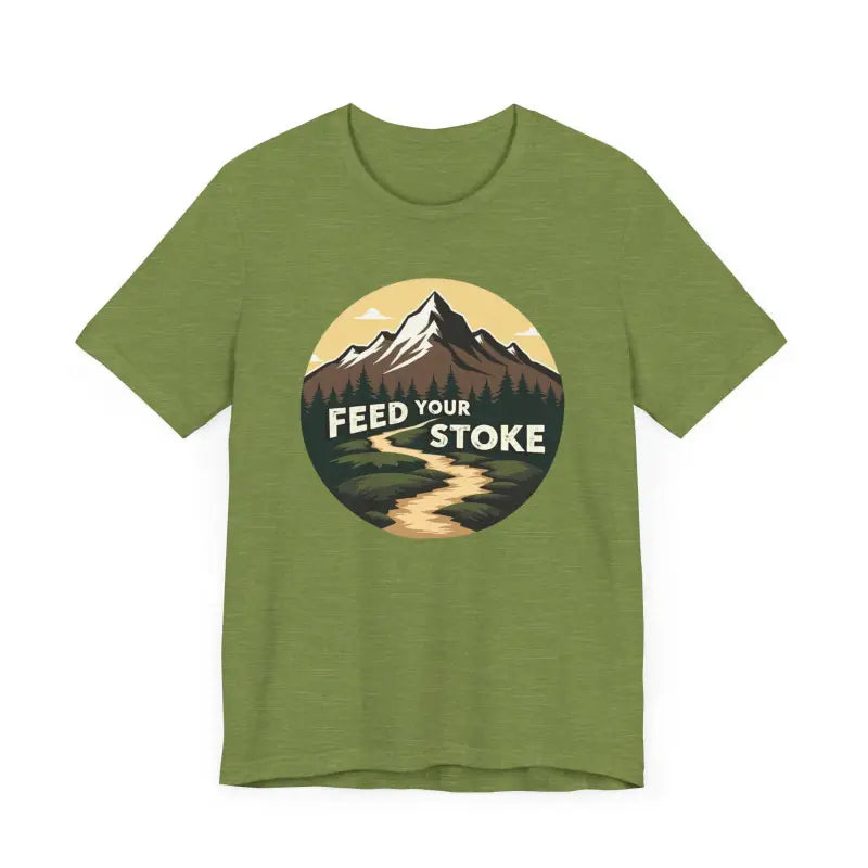 Blue T-Shirt with Mountain Graphic for Nature Lovers - Ocean State Styles