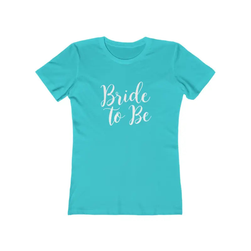 Turquoise Bride to Be t-shirt for engaged women in stylish pink and burgundy design