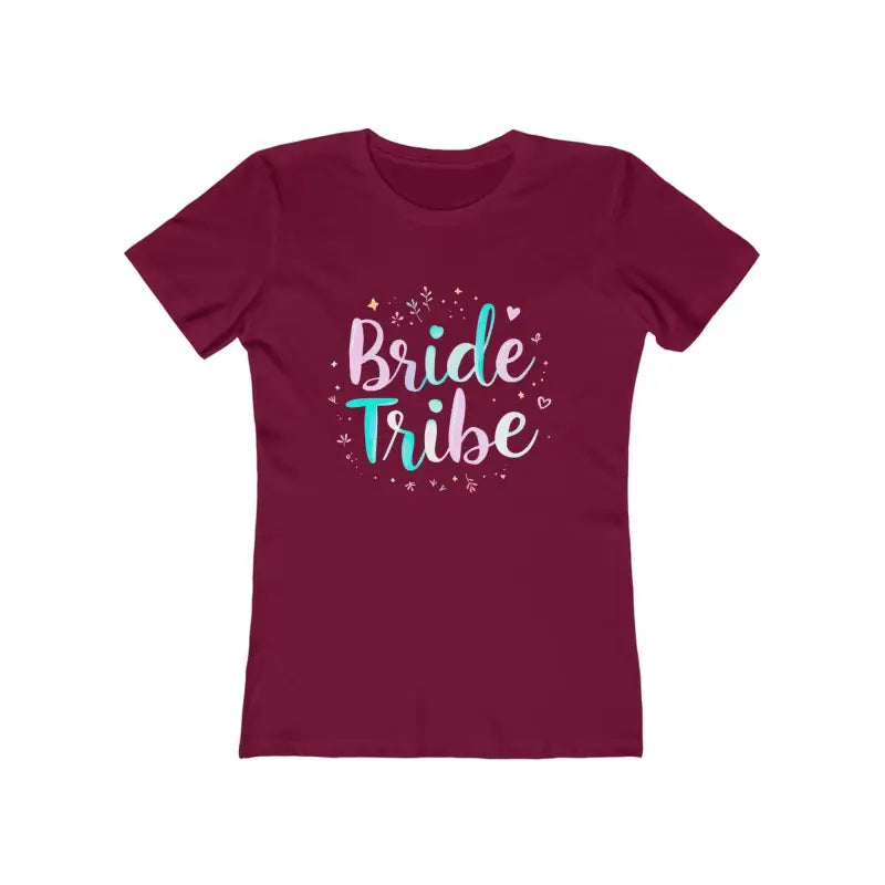 Burgundy Bride Tribe T-shirt for Bachelorette Parties and Bridal Showers