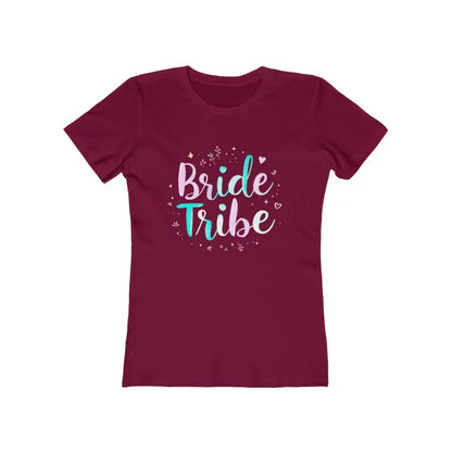 Burgundy Bride Tribe T-shirt for Bachelorette Parties and Bridal Showers