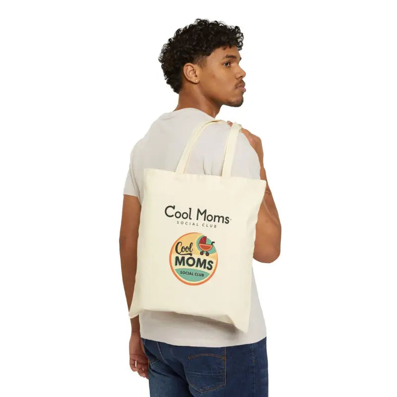 Canvas Tote Bag With Cool Moms Social Club Design Fun And Functional - Ocean State Styles