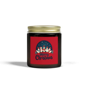 Caroling Chicken Christmas Candle Coconut Apricot Wax Decor - Ocean State Styles
