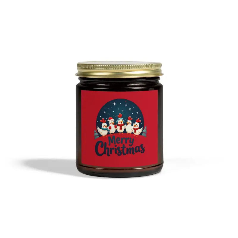 Caroling Chicken Christmas Candle Coconut Apricot Wax Decor - Ocean State Styles