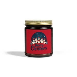Caroling Chicken Christmas Candle Coconut Apricot Wax Decor - Ocean State Styles