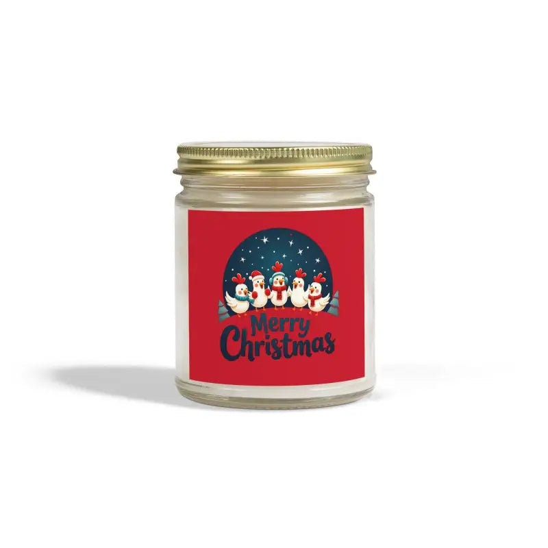 Caroling Chicken Christmas Candle Coconut Apricot Wax Decor - Ocean State Styles