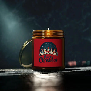Caroling Chicken Christmas Candle Coconut Apricot Wax Decor - Ocean State Styles
