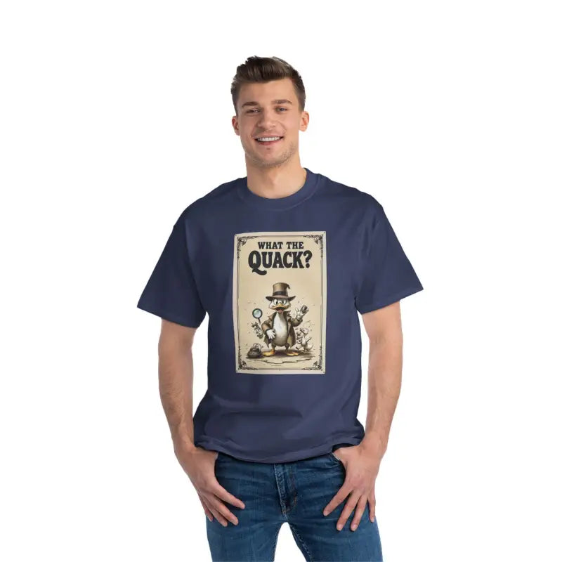 Navy blue t-shirt from the Cartoon Duck Detective T Shirt Collection