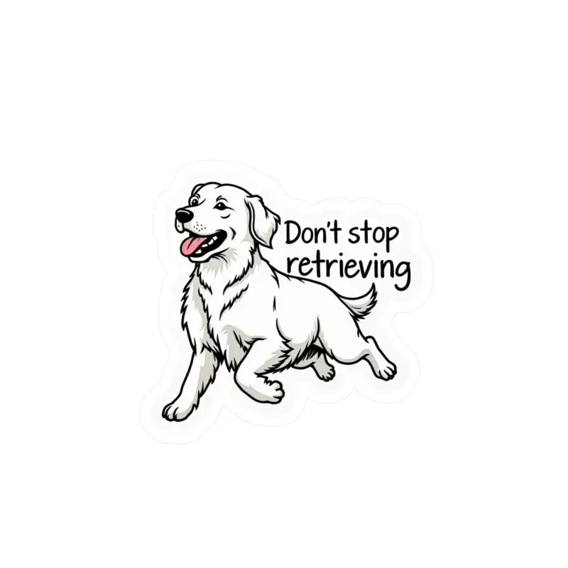 Cartoon Golden Retriever Vinyl Sticker for Dog Lovers - Ocean State Styles