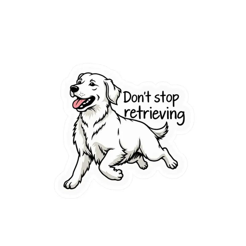 Cartoon Golden Retriever Vinyl Sticker for Dog Lovers - Ocean State Styles