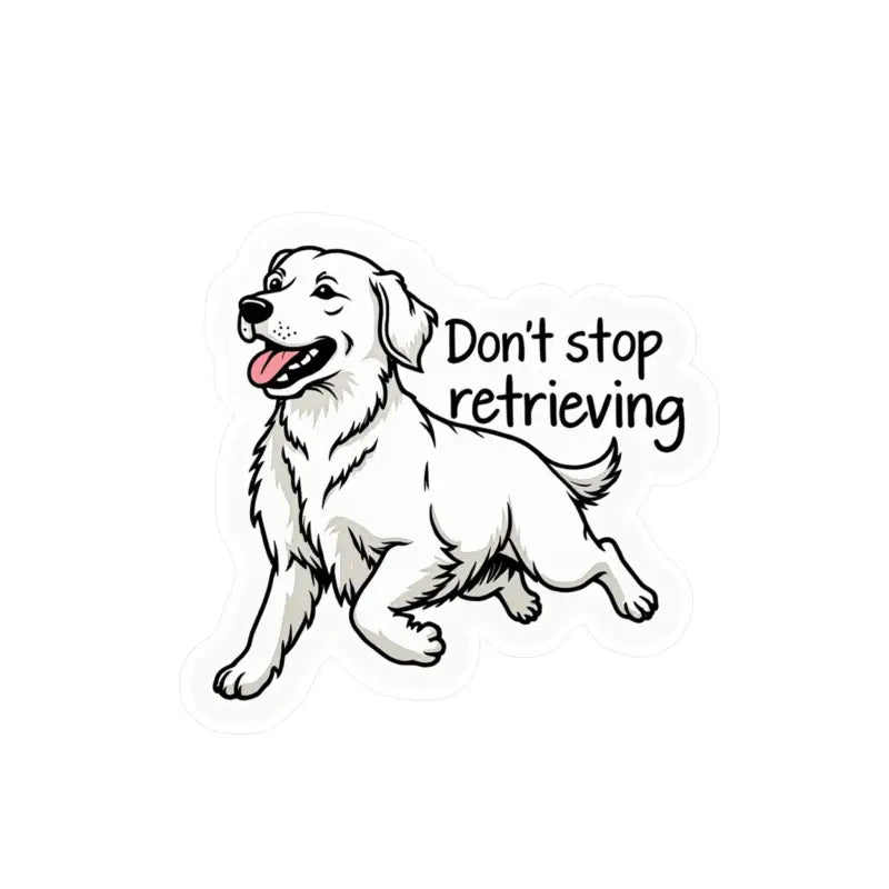 Cartoon Golden Retriever Vinyl Sticker for Dog Lovers - Ocean State Styles