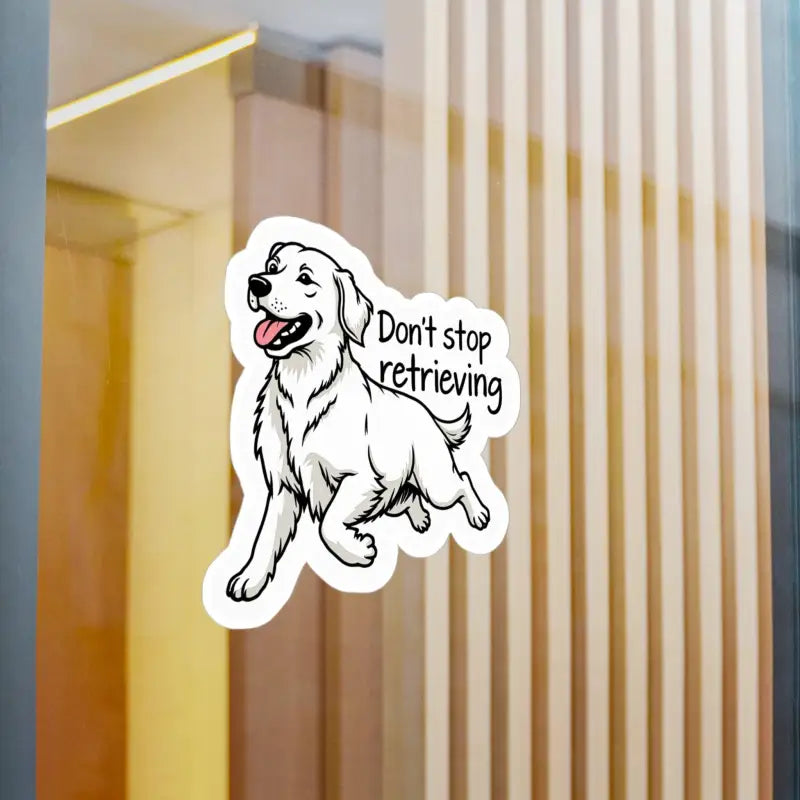 Cartoon Golden Retriever Vinyl Sticker for Dog Lovers - Ocean State Styles