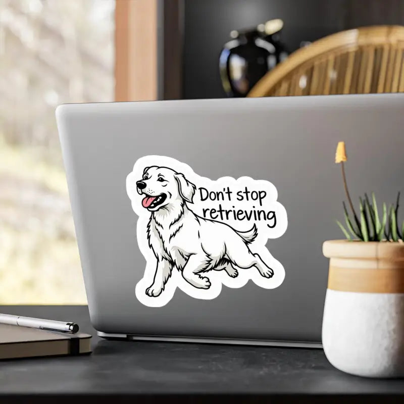 Cartoon Golden Retriever Vinyl Sticker for Dog Lovers - Ocean State Styles