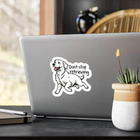 Cartoon Golden Retriever Vinyl Sticker for Dog Lovers - Ocean State Styles