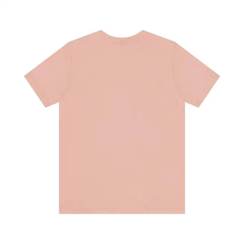 Peach-colored Casual Ride the Waves Beach T Shirt for summer outings and casual wear