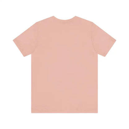 Peach-colored Casual Ride the Waves Beach T Shirt for summer outings and casual wear