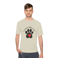 Cat Lover Moisture Wicking T Shirt with Cat Paw Print Design - Ocean State Styles