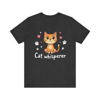 Cat Whisperer Unisex Short Sleeve Tee for Cat Lovers - Ocean State Styles