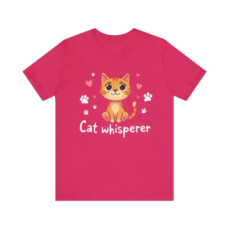 Cat Whisperer Unisex Short Sleeve Tee for Cat Lovers - Ocean State Styles