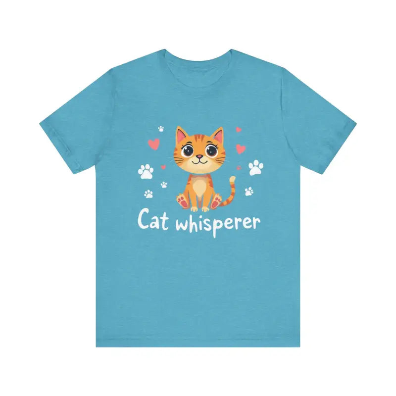 Cat Whisperer Unisex Short Sleeve Tee for Cat Lovers - Ocean State Styles