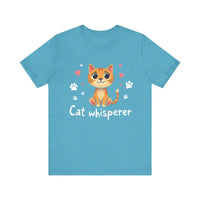 Cat Whisperer Unisex Short Sleeve Tee for Cat Lovers - Ocean State Styles