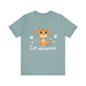 Cat Whisperer Unisex Short Sleeve Tee for Cat Lovers - Ocean State Styles