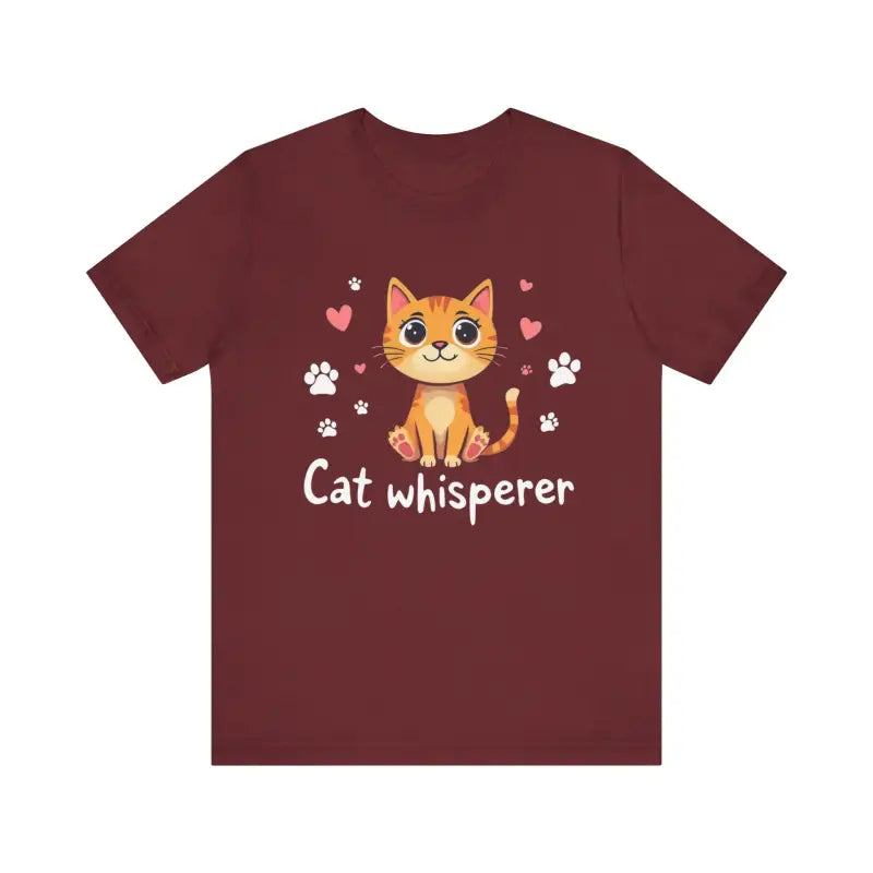 Cat Whisperer Unisex Short Sleeve Tee for Cat Lovers - Ocean State Styles