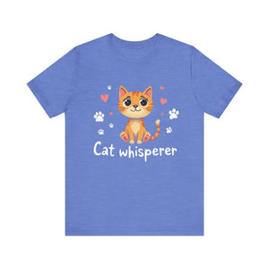 Cat Whisperer Unisex Short Sleeve Tee for Cat Lovers - Ocean State Styles